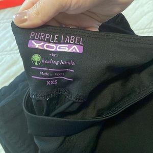 4 pairs of black purple yoga scrub pants